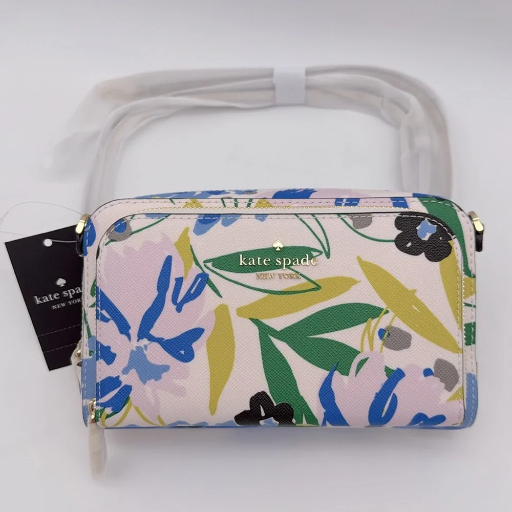Kate Spade Staci Floral Dual Zip Around Mini Crossbody Festival Floral